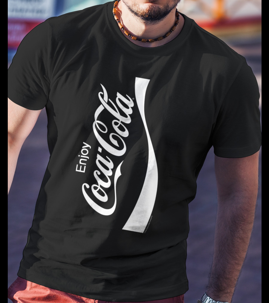 Enjoy Coca-Cola Black And White T-Shirt