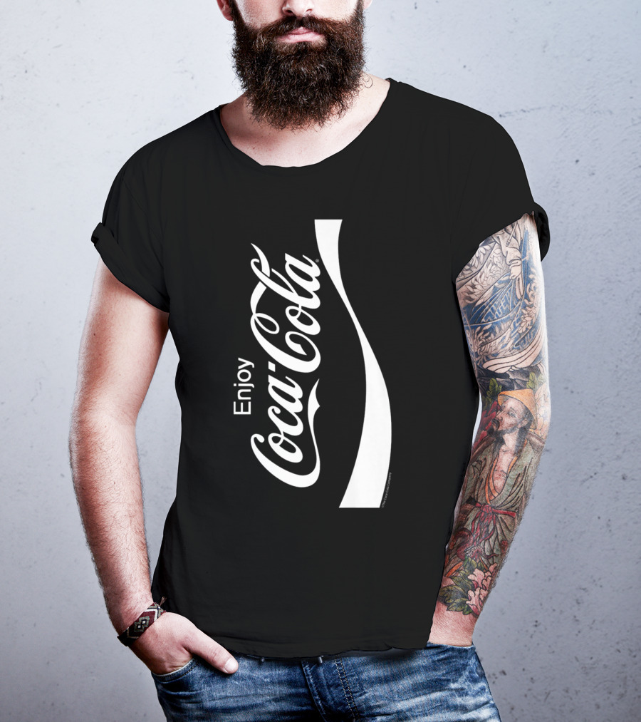 Enjoy Coca-Cola Black And White T-Shirt
