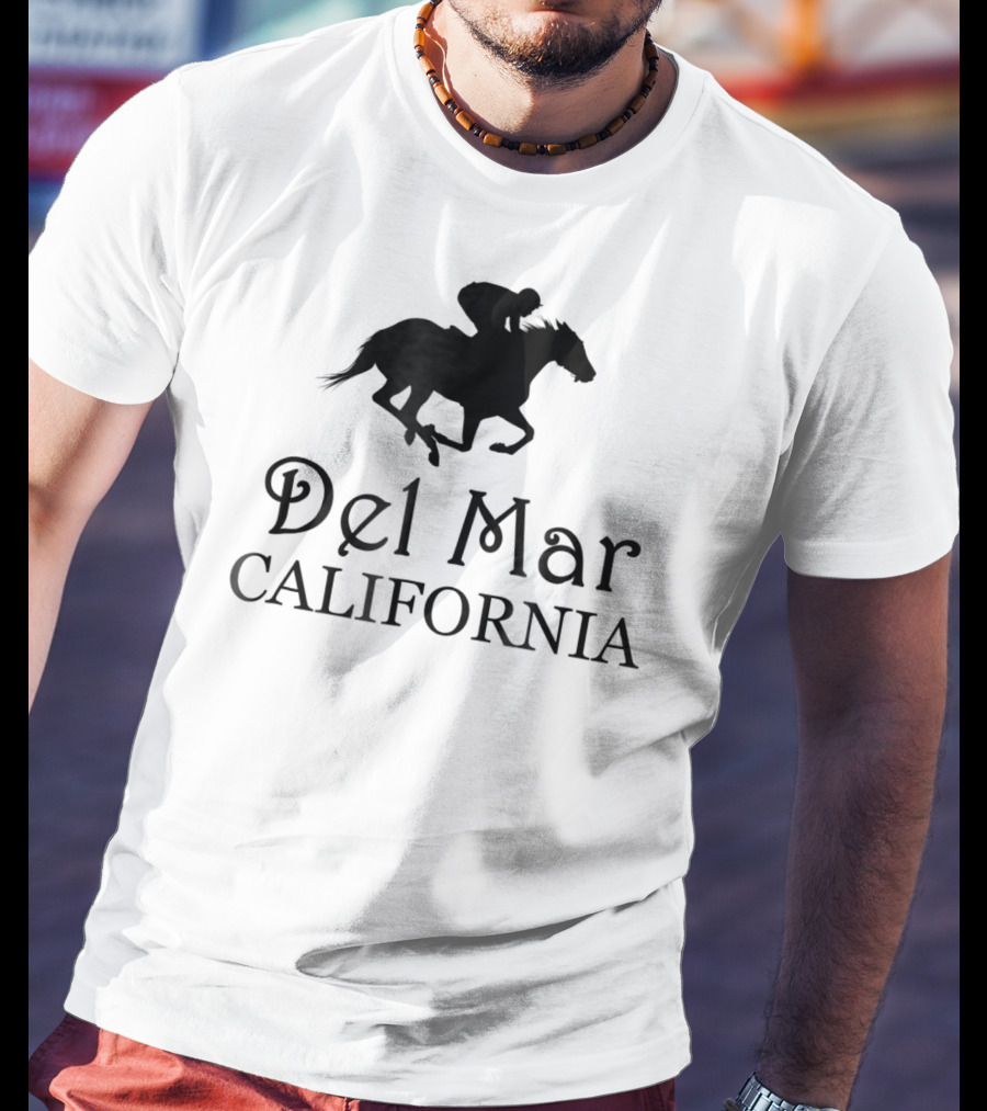 Del Mar California Horse Racing Rider T-Shirt