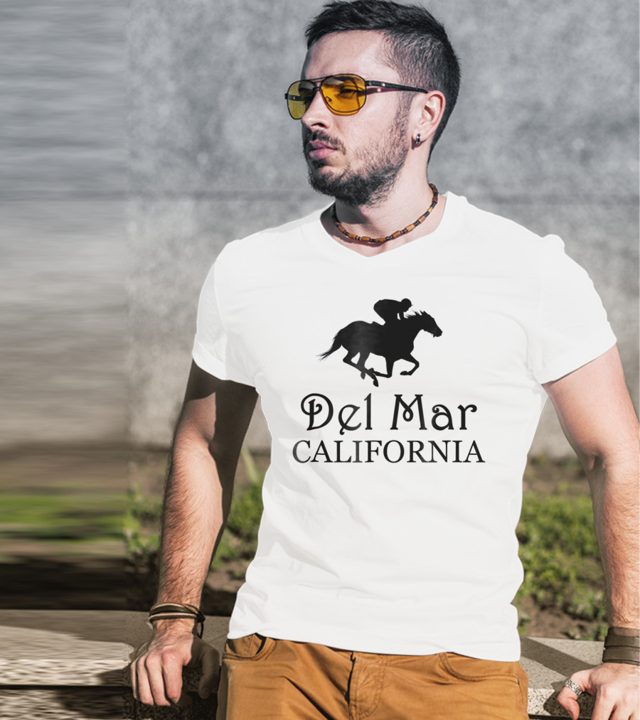 Del Mar California Horse Racing Rider T-Shirt