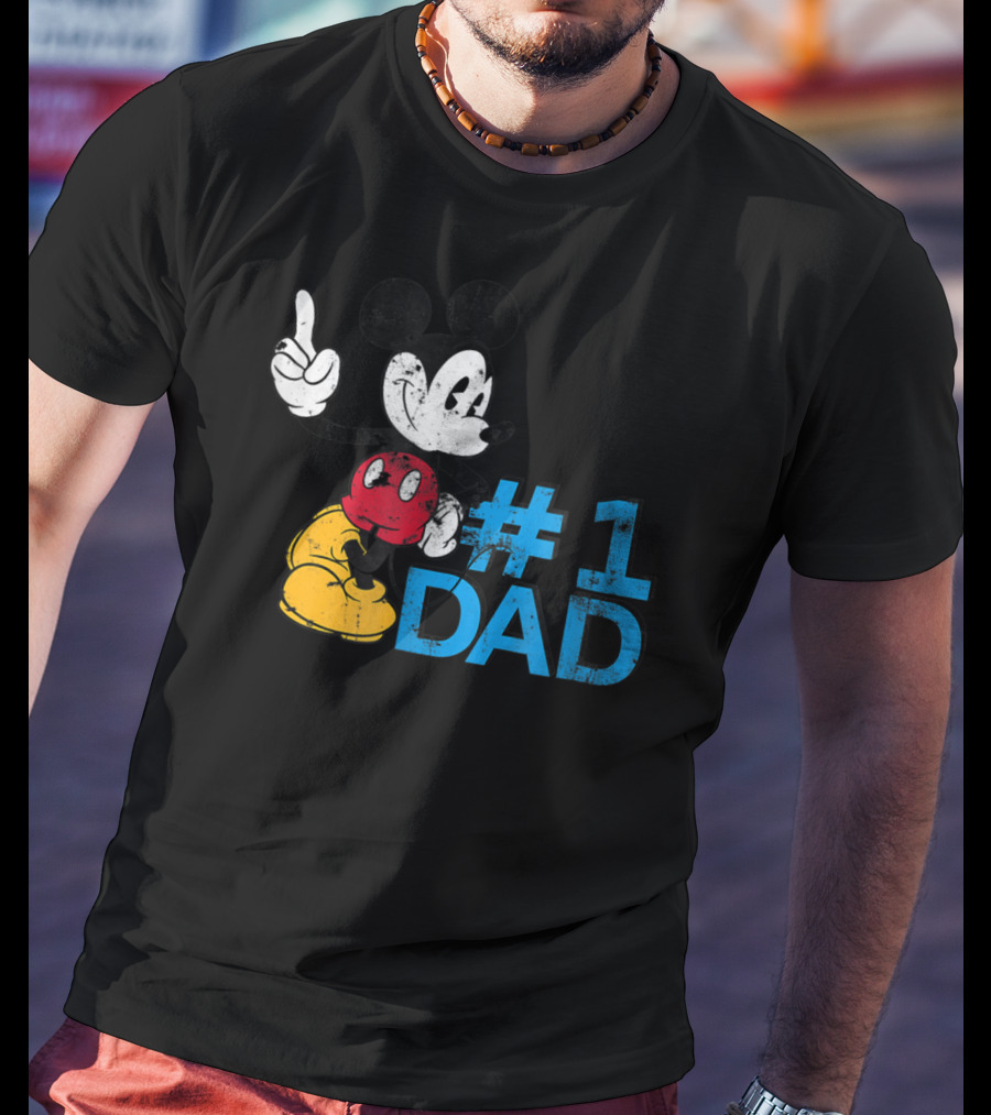 Disney Mickey Mouse #1 Dad Father's Day T-Shirt