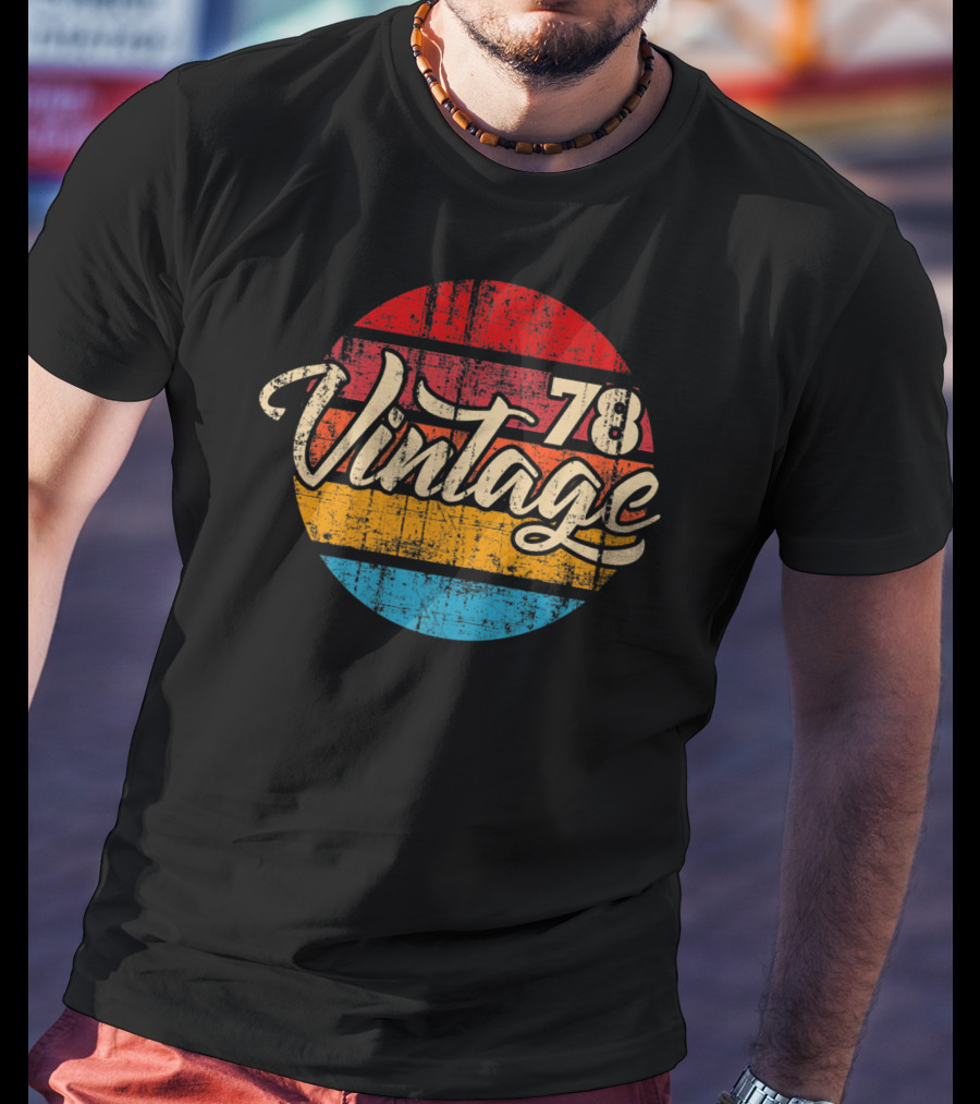 Vintage 78 Distressed Throwback T-Shirt