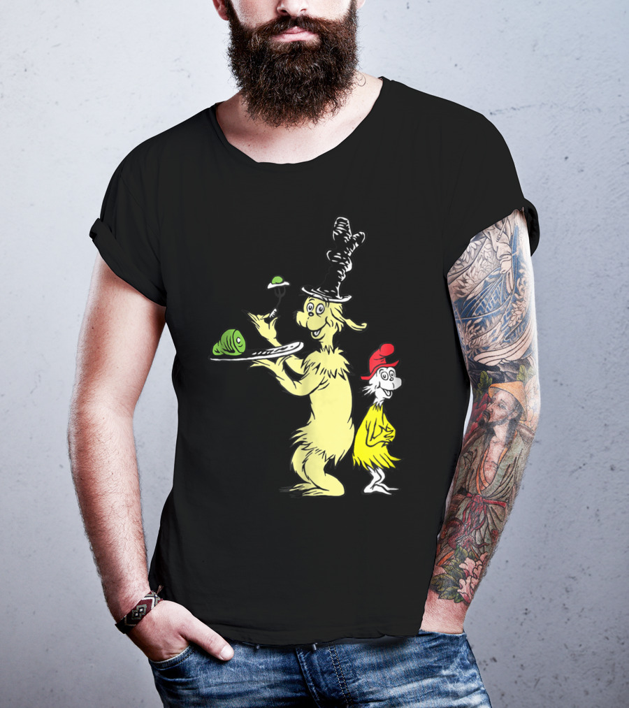 Dr Seuss Sam I Am With Green Eggs And Ham Iconic Characters T-Shirt