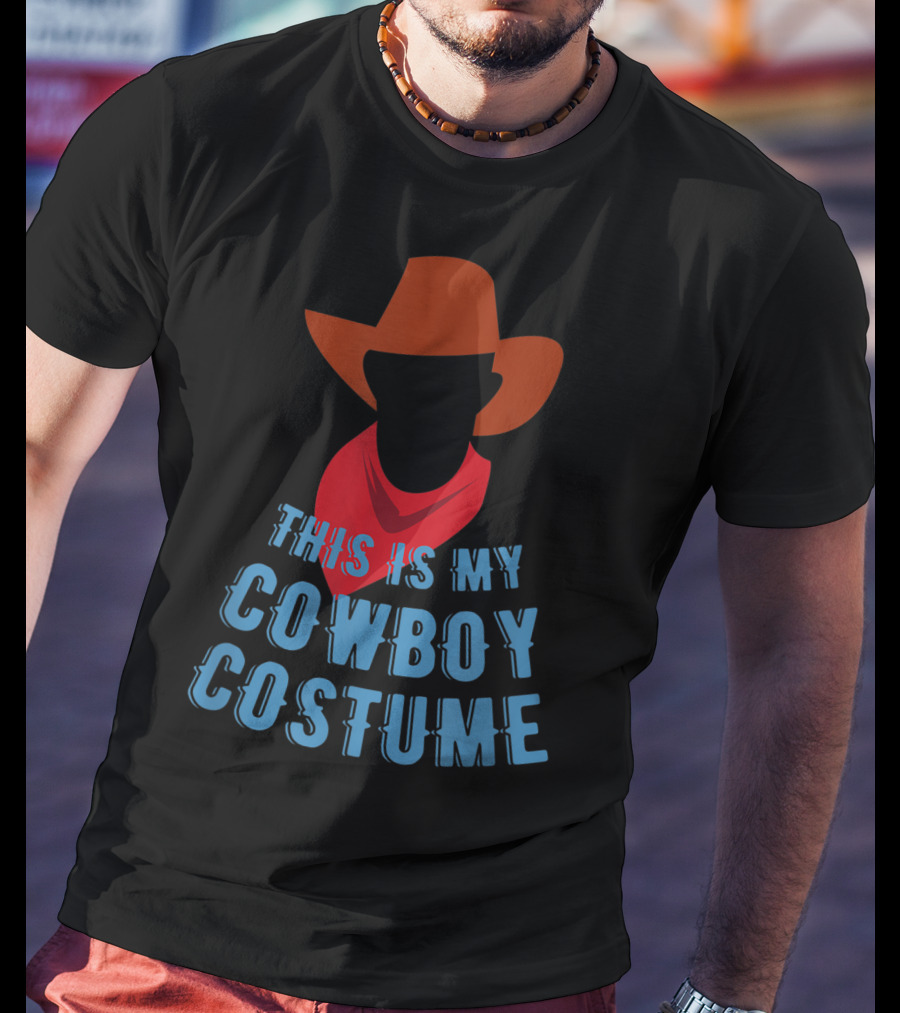 This Is My Cowboy Costume Funny Cowboy Hat Kids Western T-Shirt