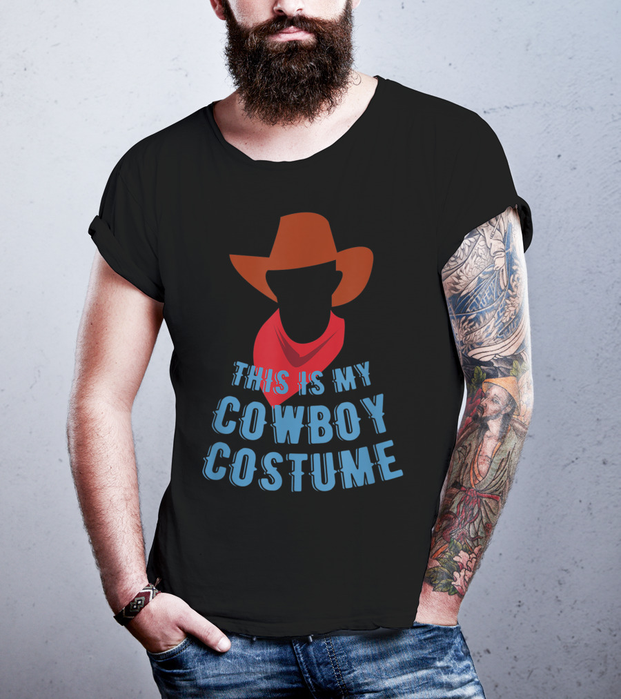 This Is My Cowboy Costume Funny Cowboy Hat Kids Western T-Shirt