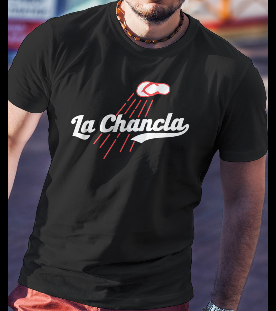 La Chancla Mexico Baseball Humor Flying Sandal T-Shirt