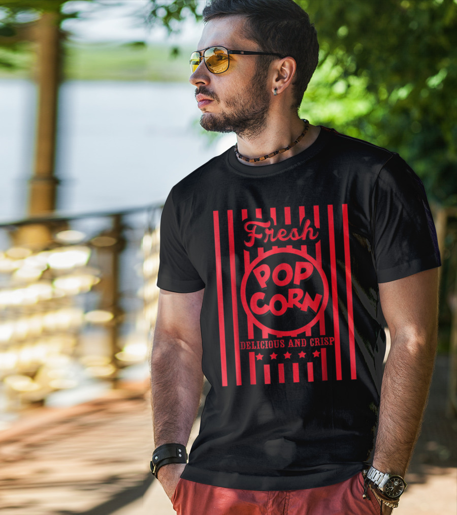 Fresh Popcorn Delicious And Crisp Costume Group Matching Famil T-Shirt