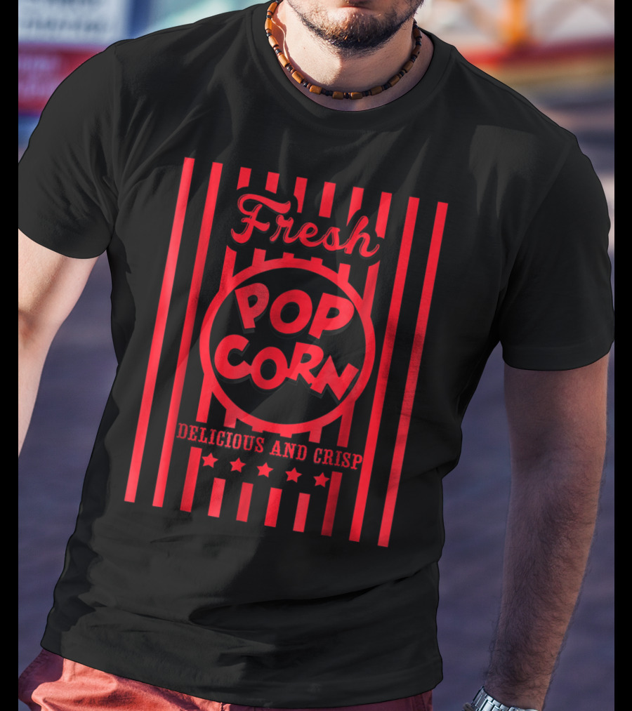 Fresh Popcorn Delicious And Crisp Costume Group Matching Famil T-Shirt