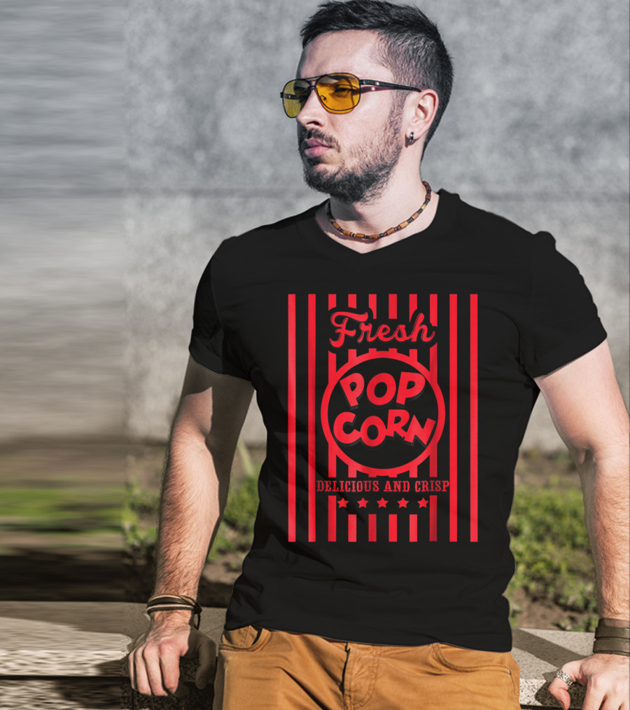 Fresh Popcorn Delicious And Crisp Costume Group Matching Famil T-Shirt