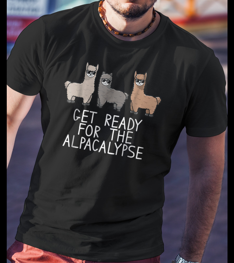 Get Ready For The Alpacalypse Funny Alpaca Trio T-Shirt