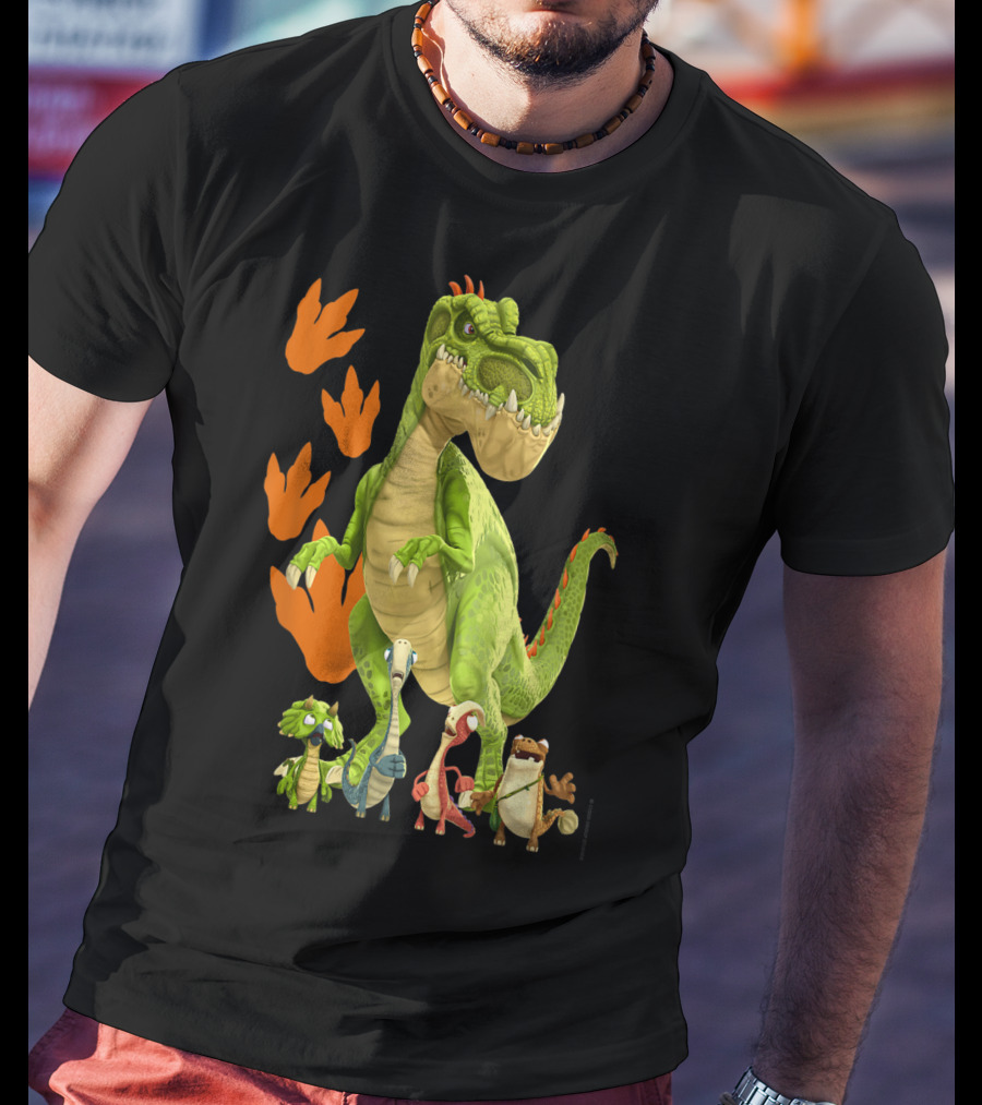Gigantosaurus Giganto And Dino Footprints 4 Kid Dinos T-Shirt
