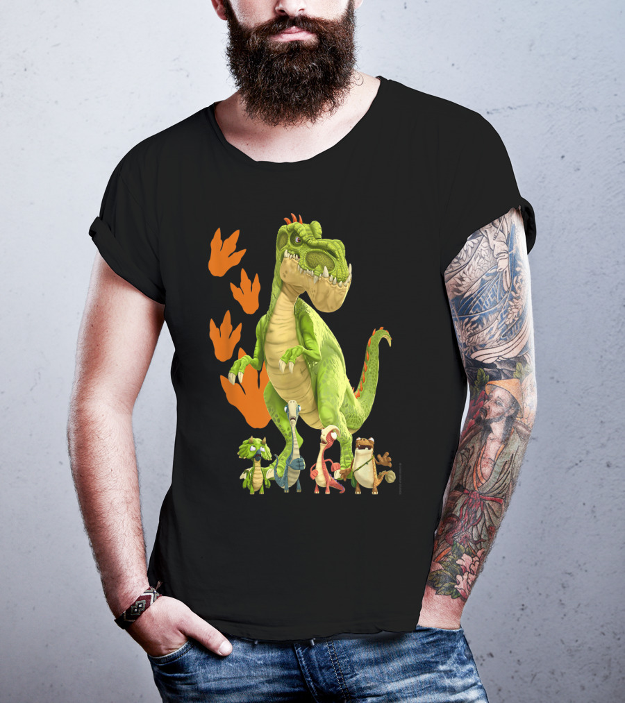 Gigantosaurus Giganto And Dino Footprints 4 Kid Dinos T-Shirt