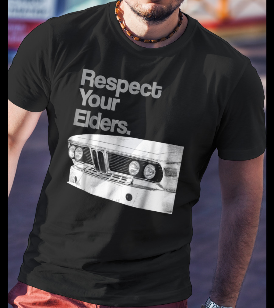 Respect Your Elders Vintage Euro Car Front Grille T-Shirt