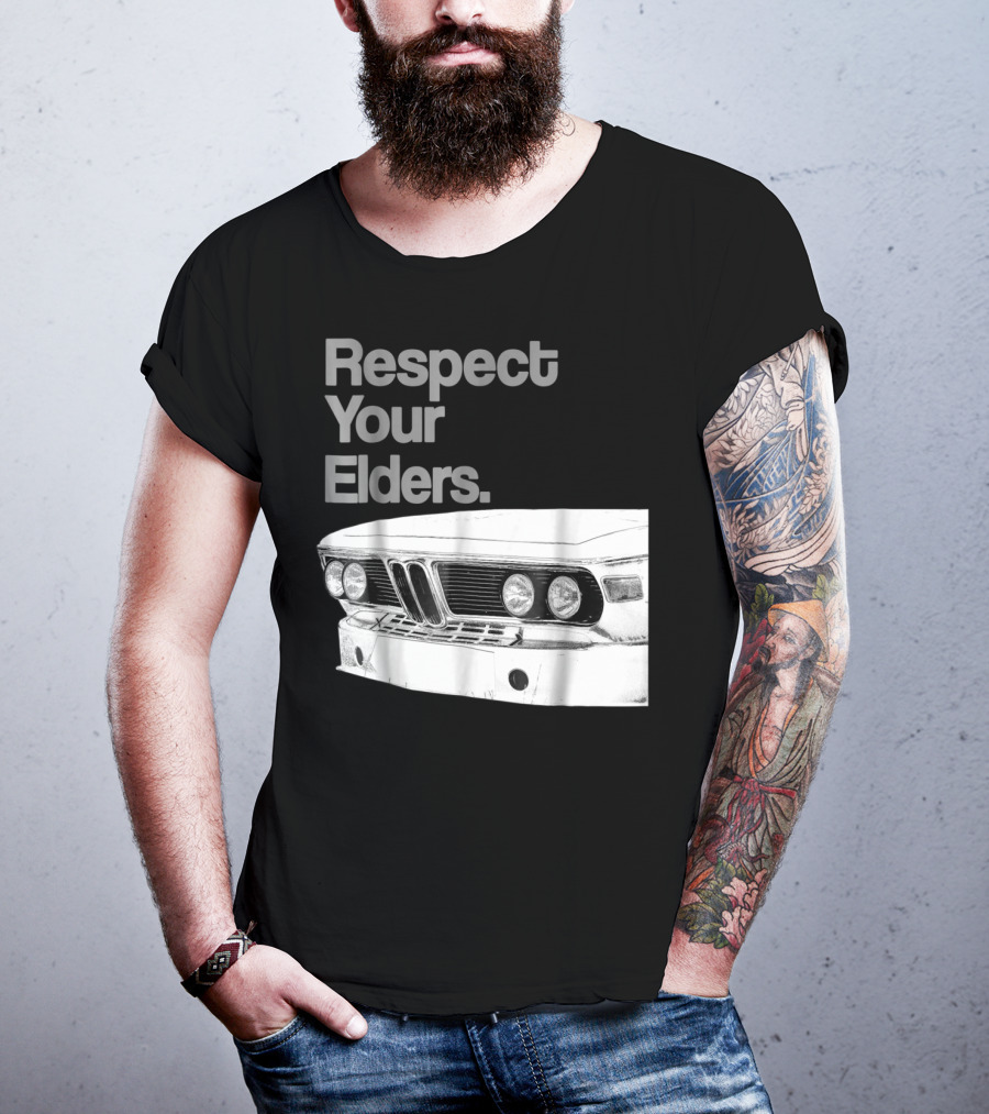 Respect Your Elders Vintage Euro Car Front Grille T-Shirt