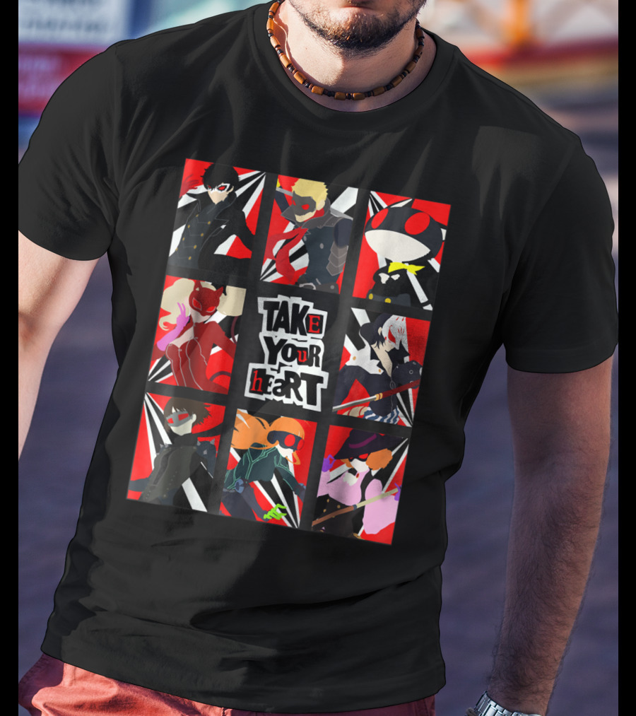 Take Your Heart Persona Characters Collage T-Shirt
