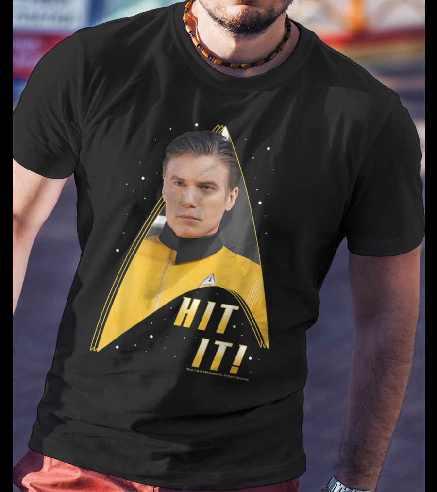 Star Trek Discovery Captain Pike Hit It Starfleet Delta Badge T-Shirt