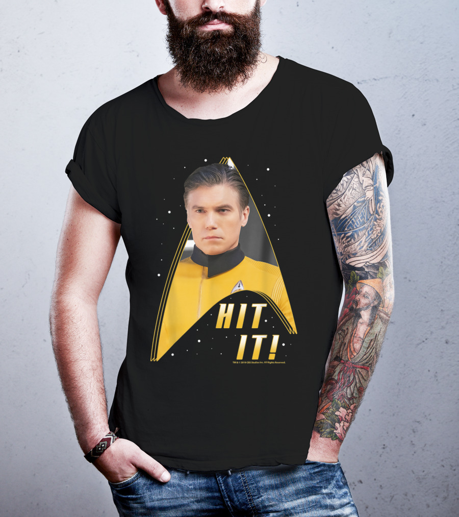 Star Trek Discovery Captain Pike Hit It Starfleet Delta Badge T-Shirt