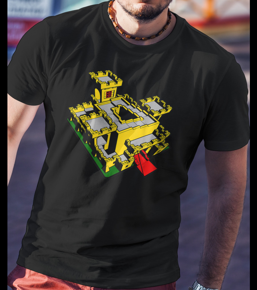Classic Yellow Castle AFOL Toy Brick Fortress T-Shirt