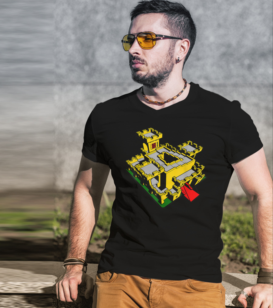 Classic Yellow Castle AFOL Toy Brick Fortress T-Shirt