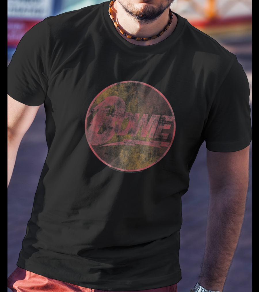 Bowie Lightning Bolt Vintage Circle T-Shirt