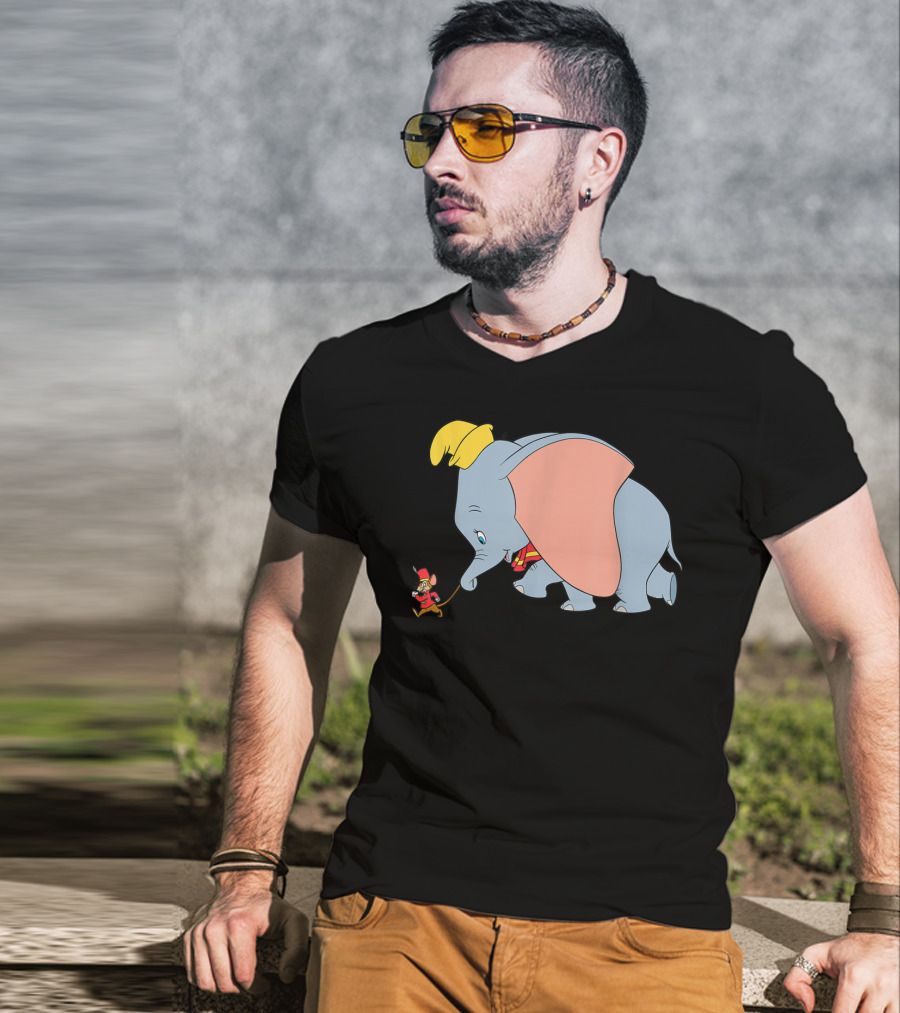Disney Classic Dumbo Timothy Q Mouse Vintage Style Iconic Characters T-Shirt