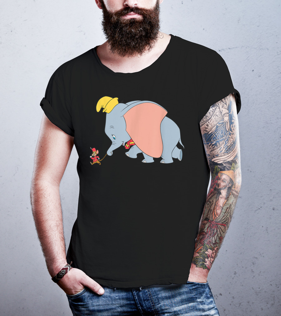 Disney Classic Dumbo Timothy Q Mouse Vintage Style Iconic Characters T-Shirt
