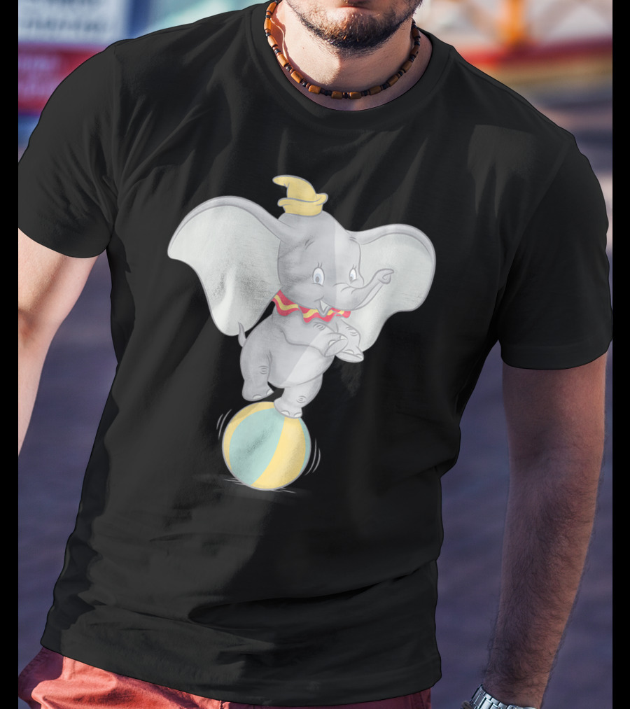 Disney Dumbo Balancing On Ball Watercolor T-Shirt