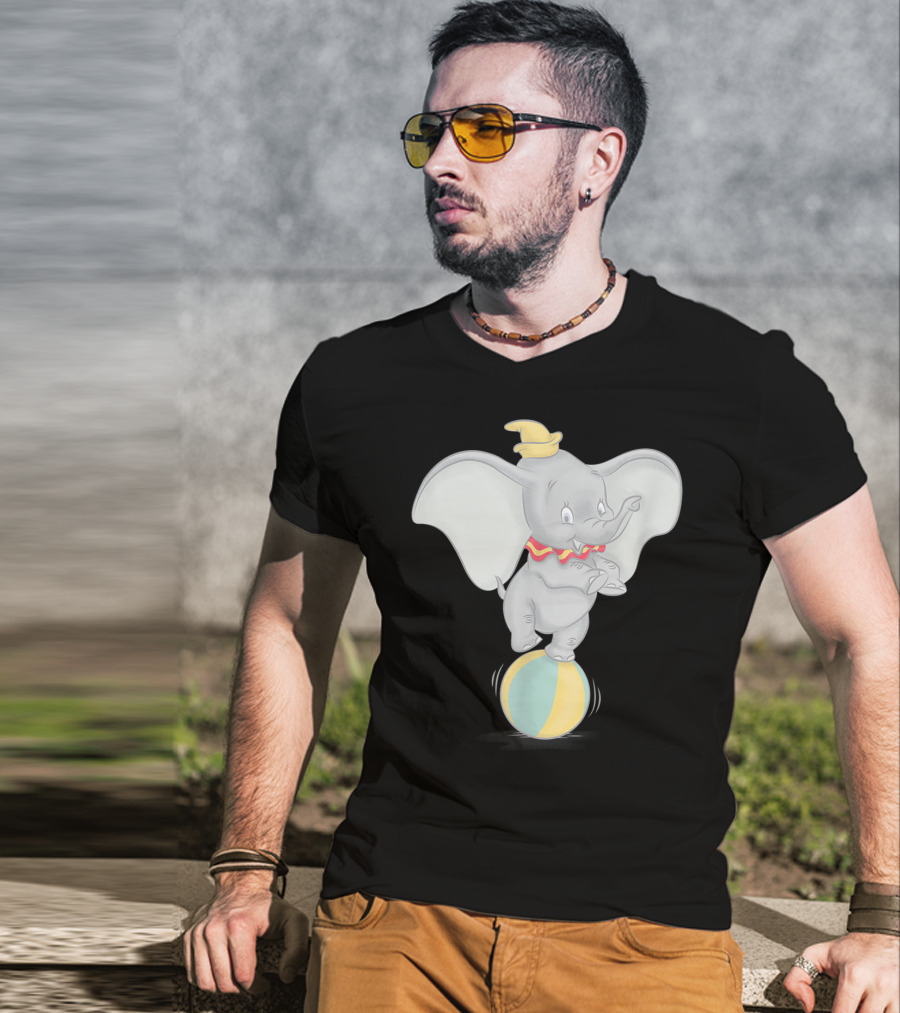 Disney Dumbo Balancing On Ball Watercolor T-Shirt