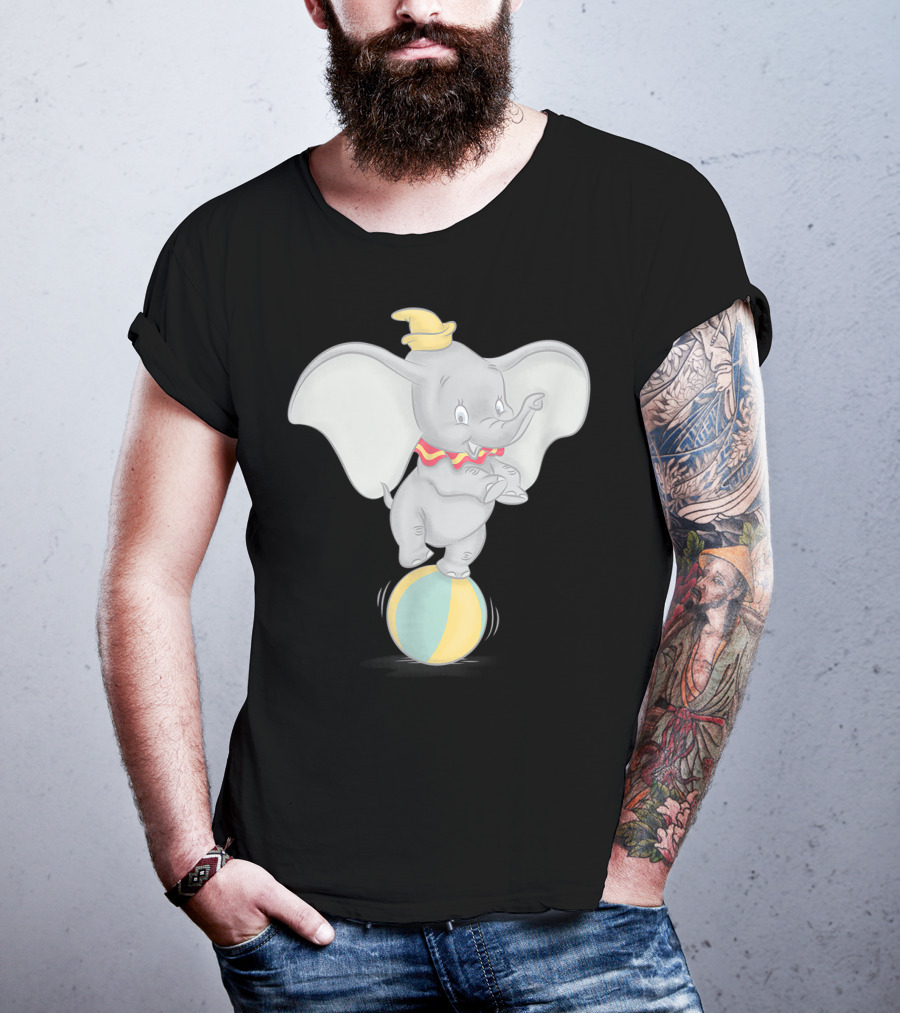 Disney Dumbo Balancing On Ball Watercolor T-Shirt