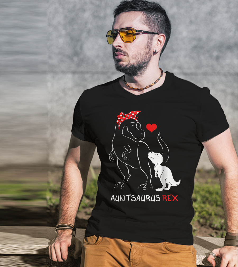 Auntsaurus Rex Dinosaur Family Love T-Shirt
