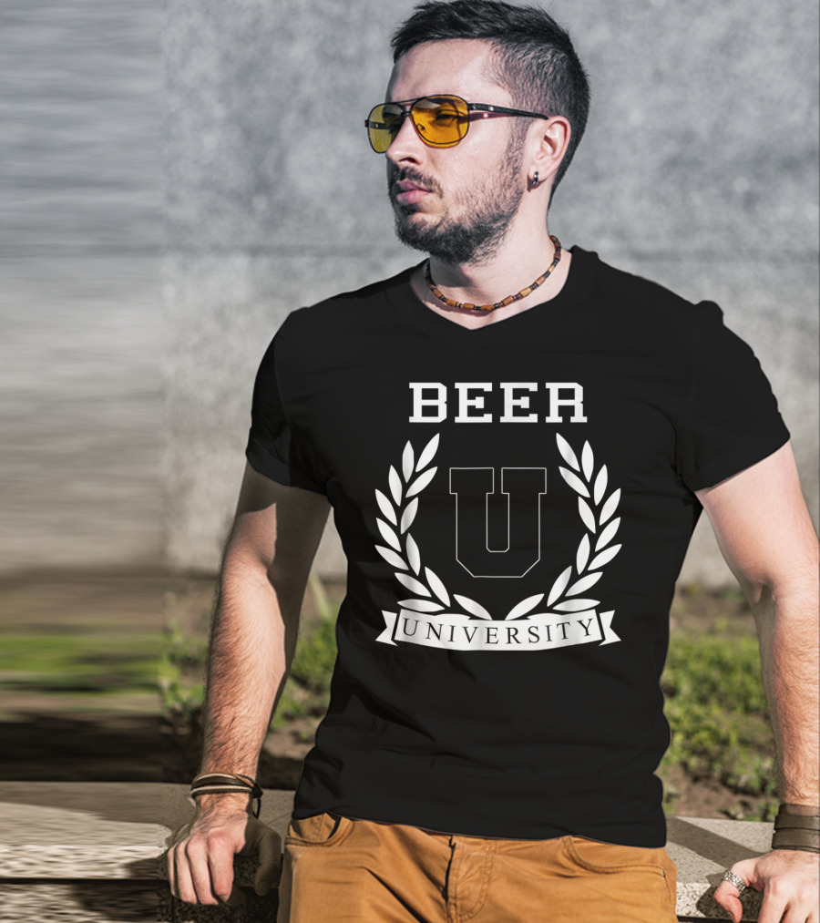 Beer University U Laurel Crest College Drinking T-Shirt