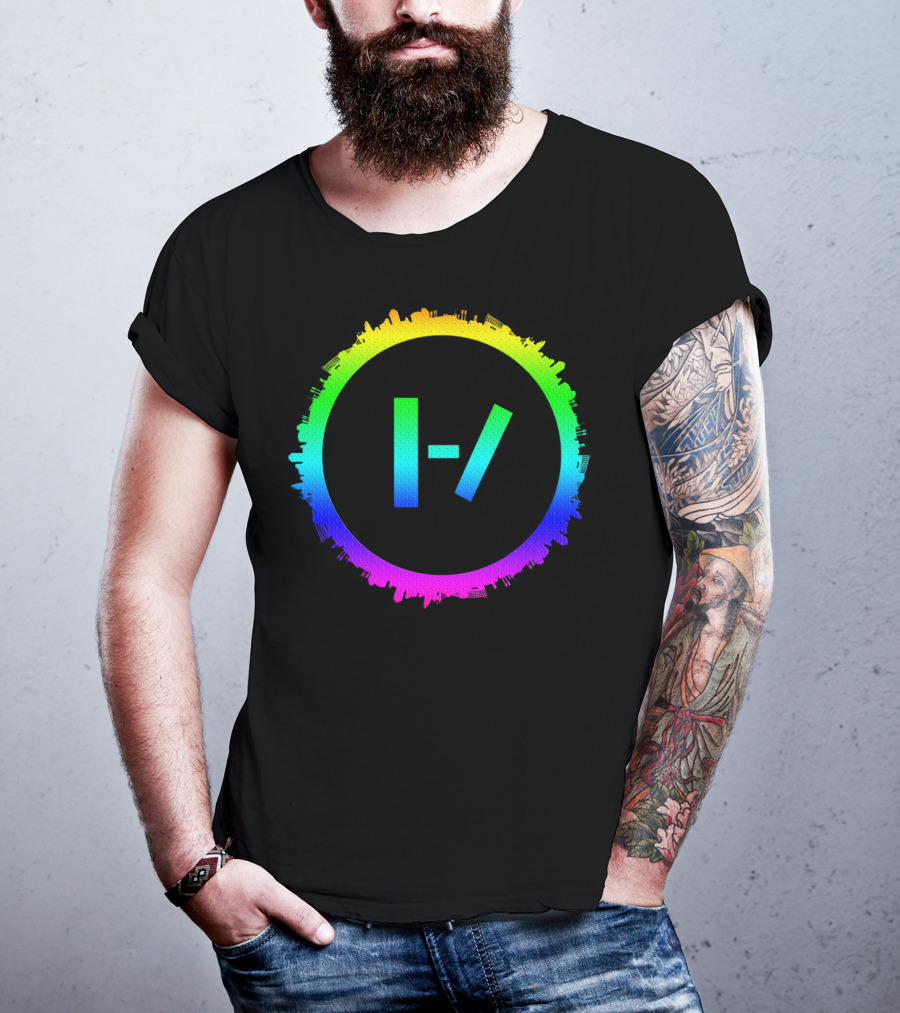 Best Colorful Earth Circle With Iconic H Slash T-Shirt