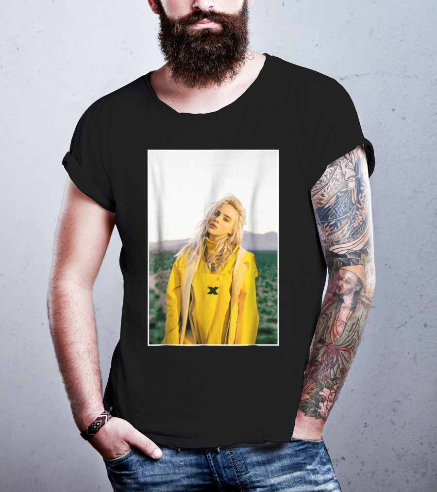 Billie Eilish Yellow Outfit Desert Photo T-Shirt