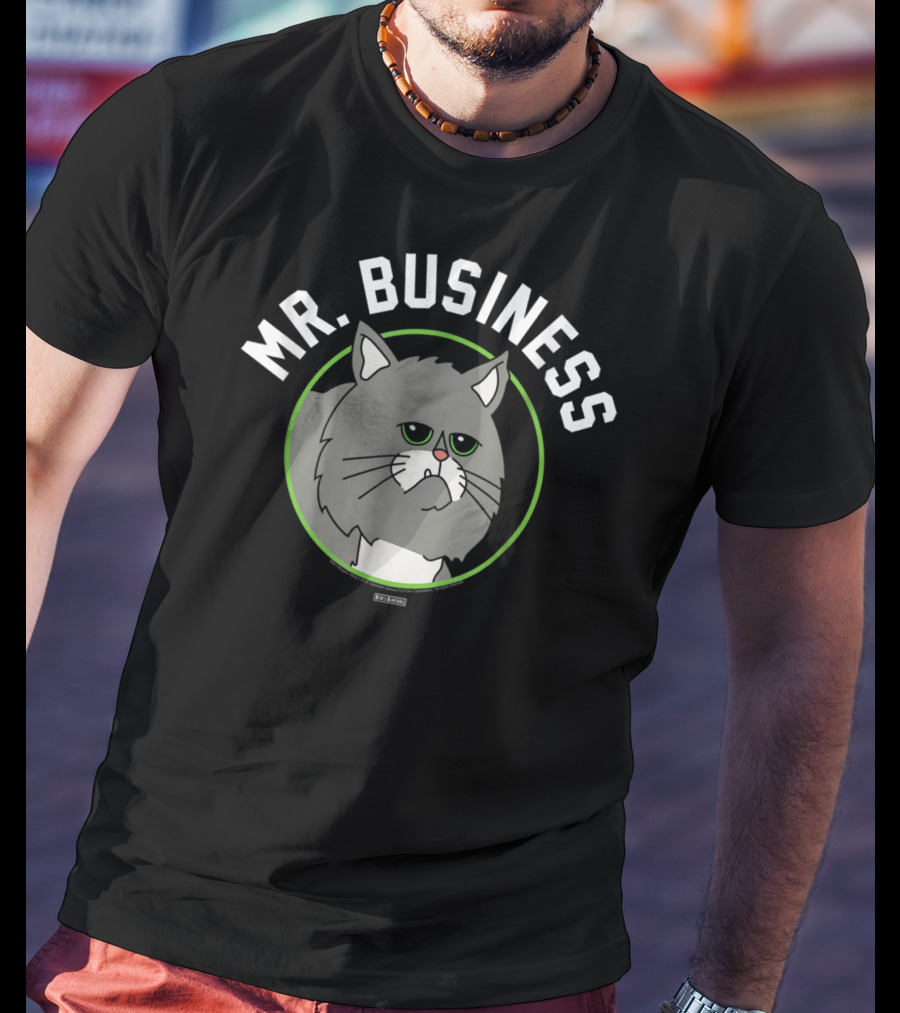 Bob's Burgers Mr Business Cat Cartoon Character T-Shirt