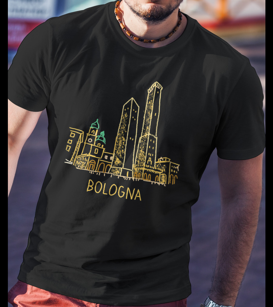 Bologna City Skyline Two Towers T-Shirt