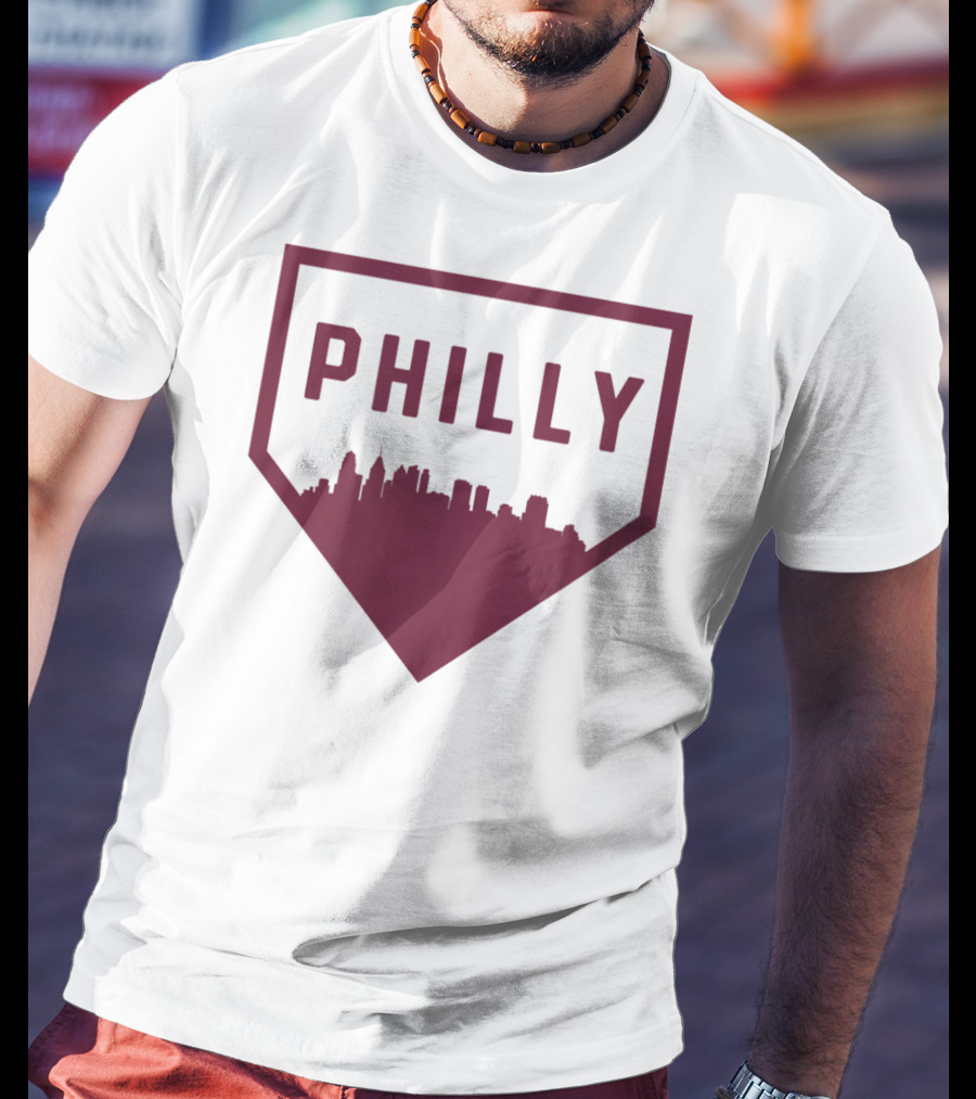 Philly Baseball Home Plate Skyline T-Shirt
