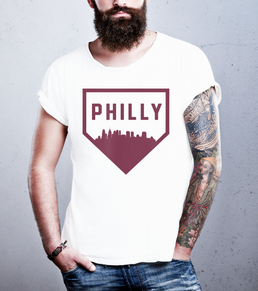 Philly Baseball Home Plate Skyline T-Shirt