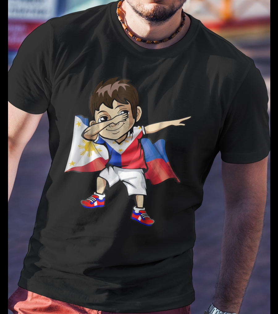 Dabbing Boy Philippine Flag Filipino Meme Jersey T-Shirt