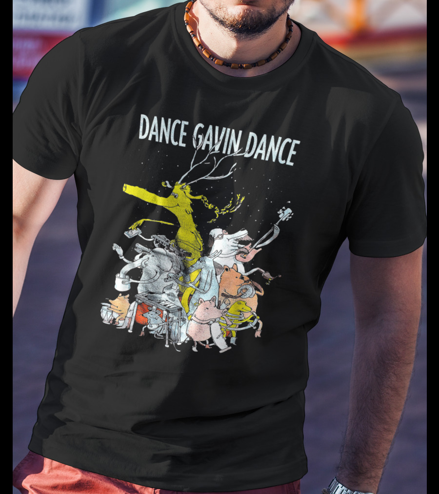 Dance Gavin Dance Animal Band Parade With Yellow Stag T-Shirt
