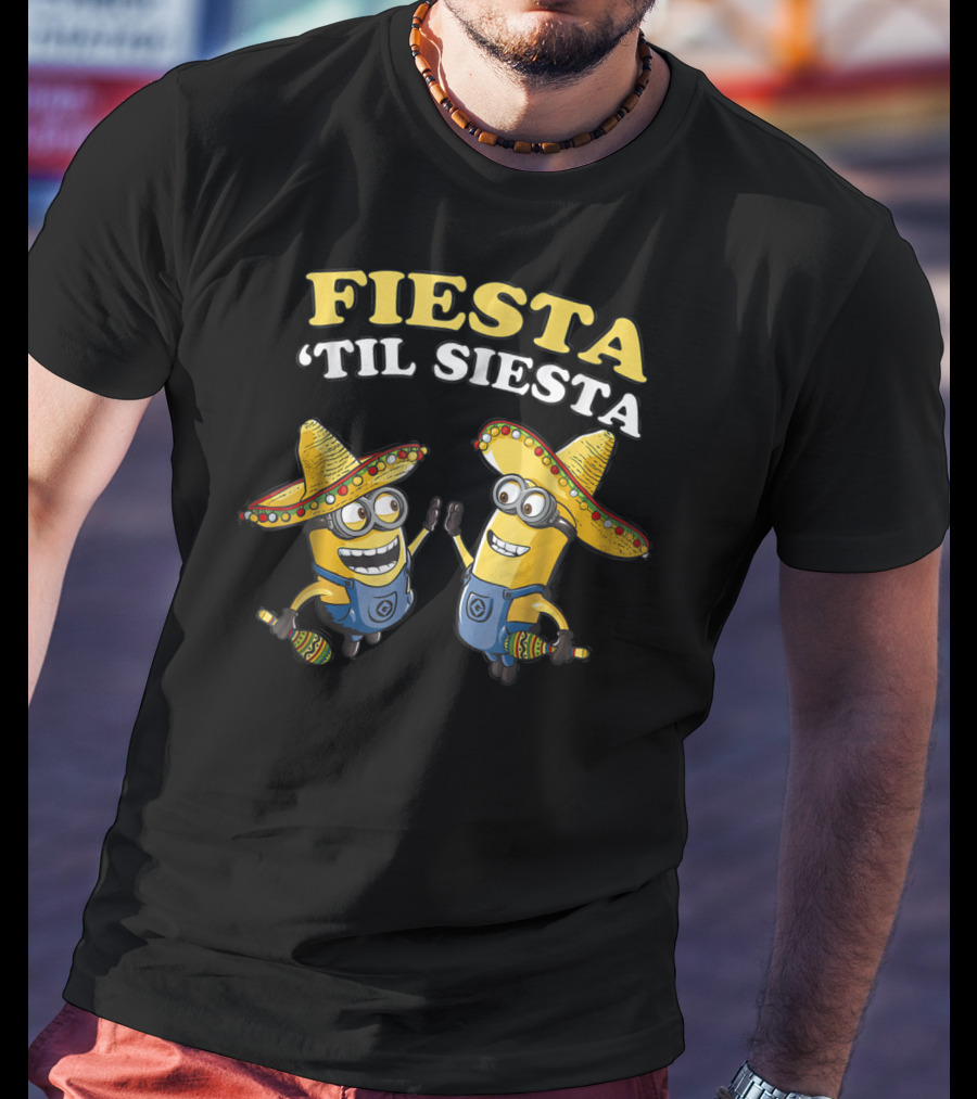 Despicable Me Minions Fiesta 'Til Siesta Sombreros T-Shirt