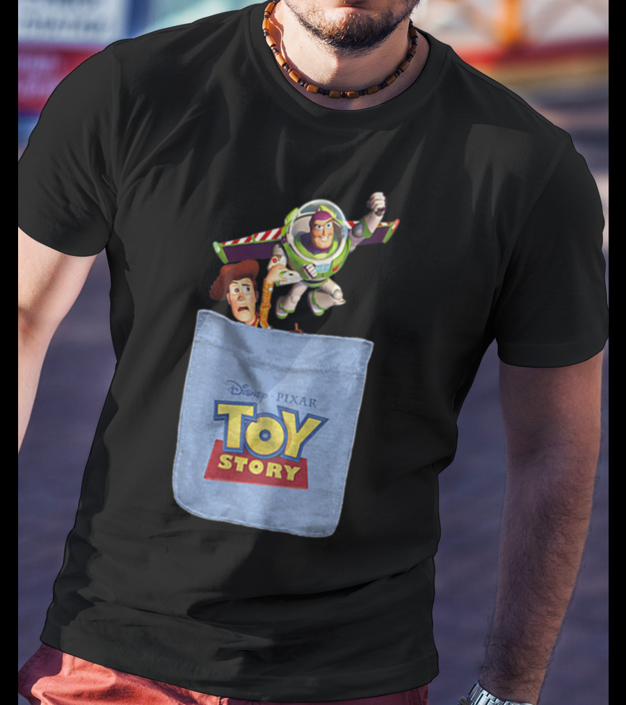 Disney Pixar Toy Story Buzz And Woody Pocket T-Shirt