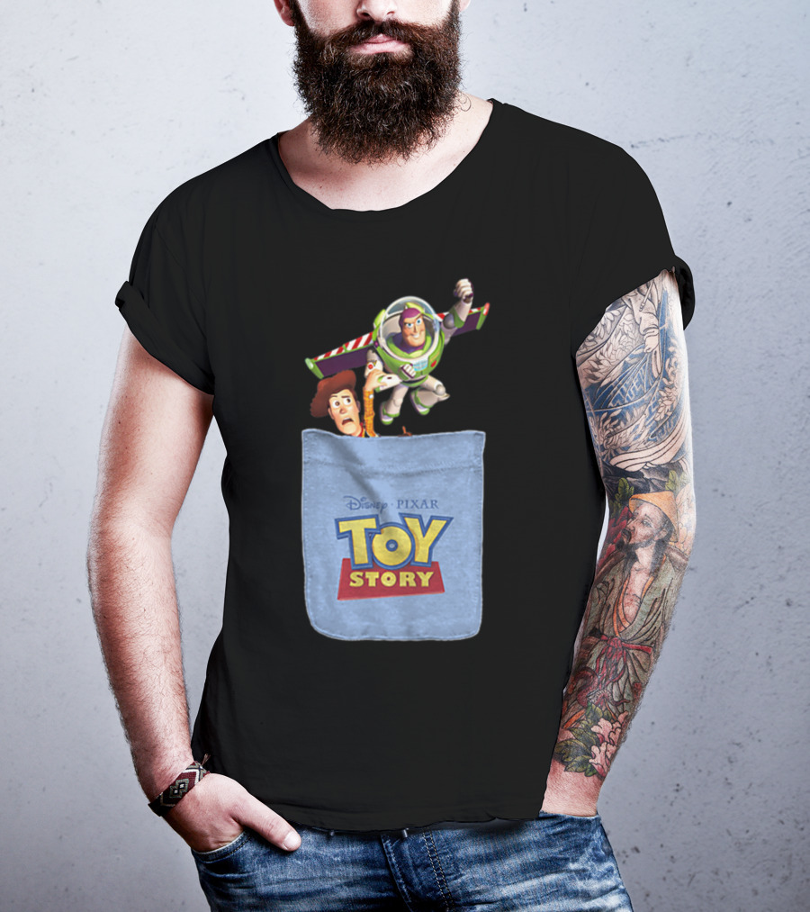 Disney Pixar Toy Story Buzz And Woody Pocket T-Shirt