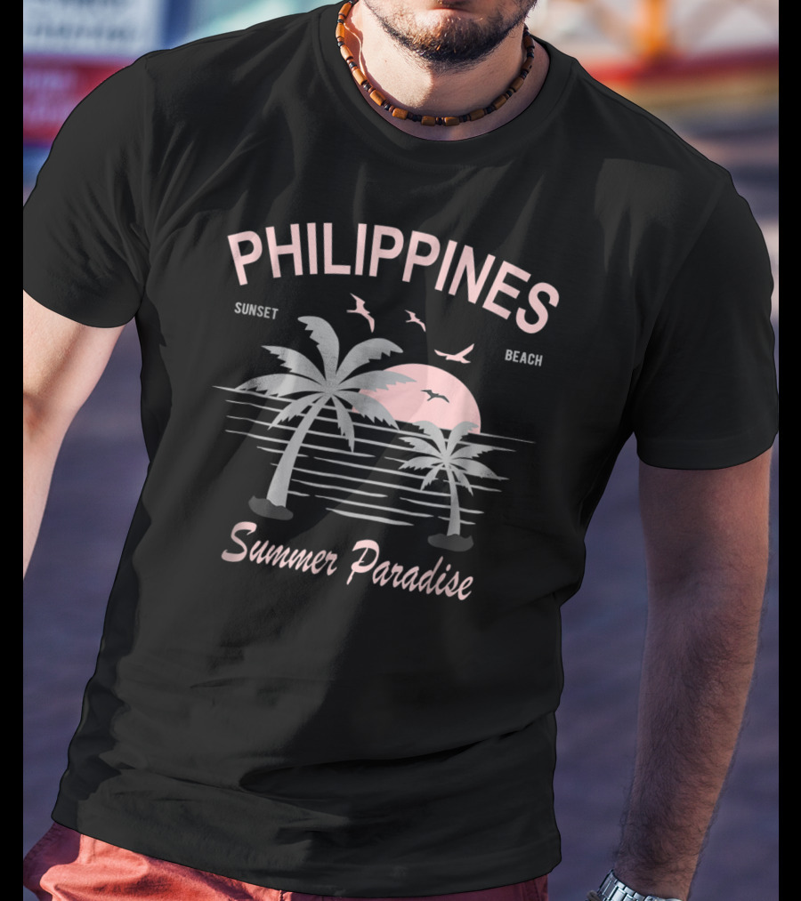 Philippines Sunset Beach Summer Paradise T-Shirt
