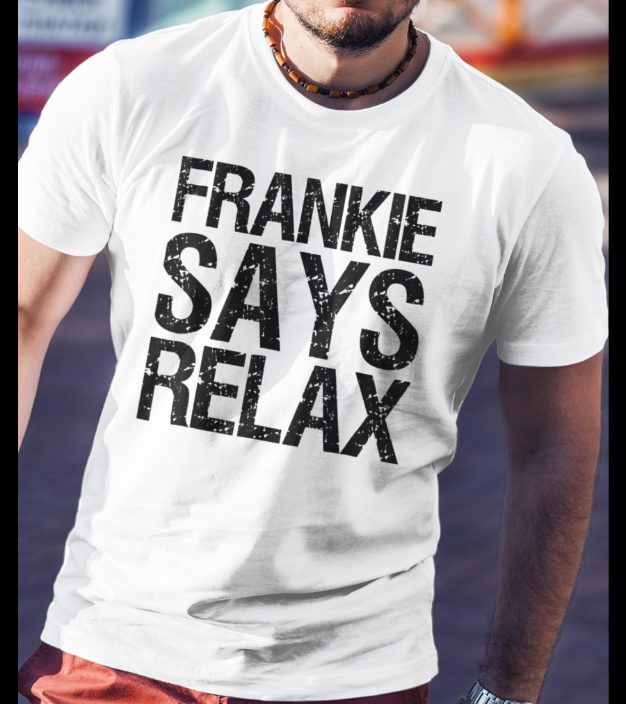 Frankie Says Relax Text T-Shirt