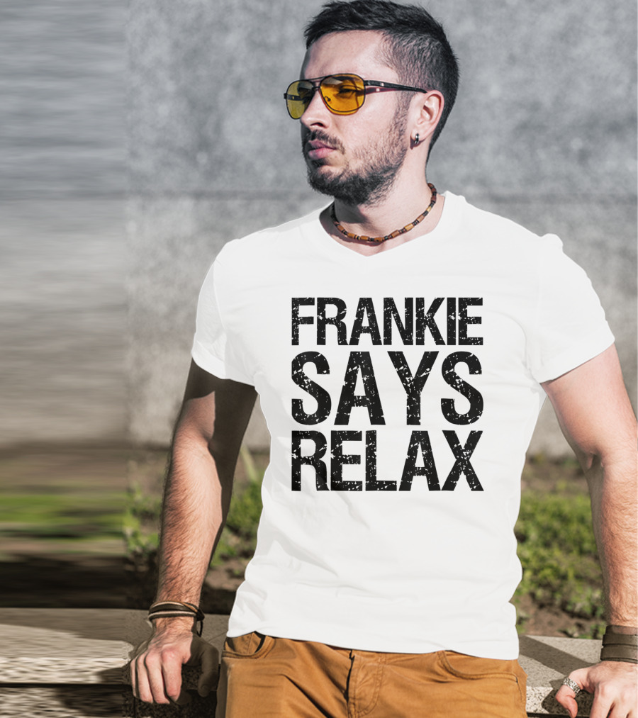 Frankie Says Relax Text T-Shirt
