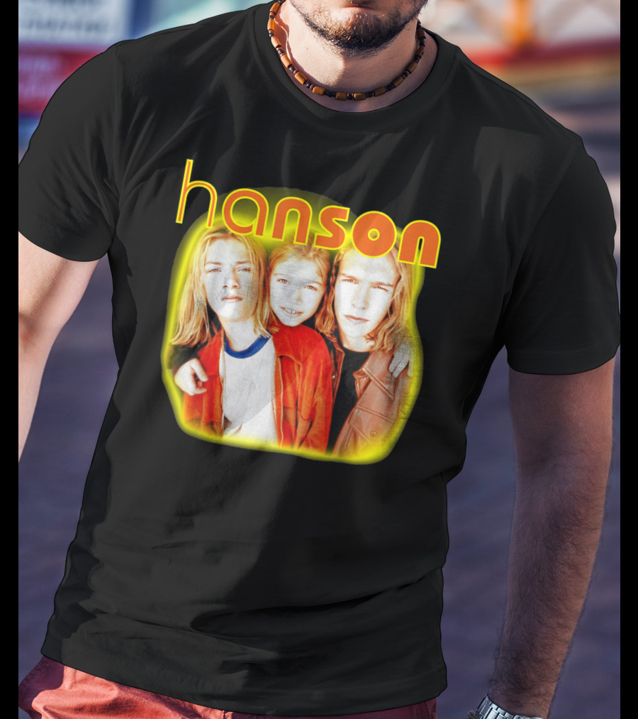 Hanson Band Members Vibrant Yellow Orange Aura T-Shirt