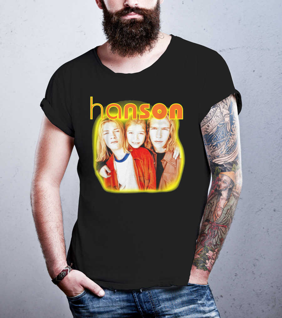 Hanson Band Members Vibrant Yellow Orange Aura T-Shirt