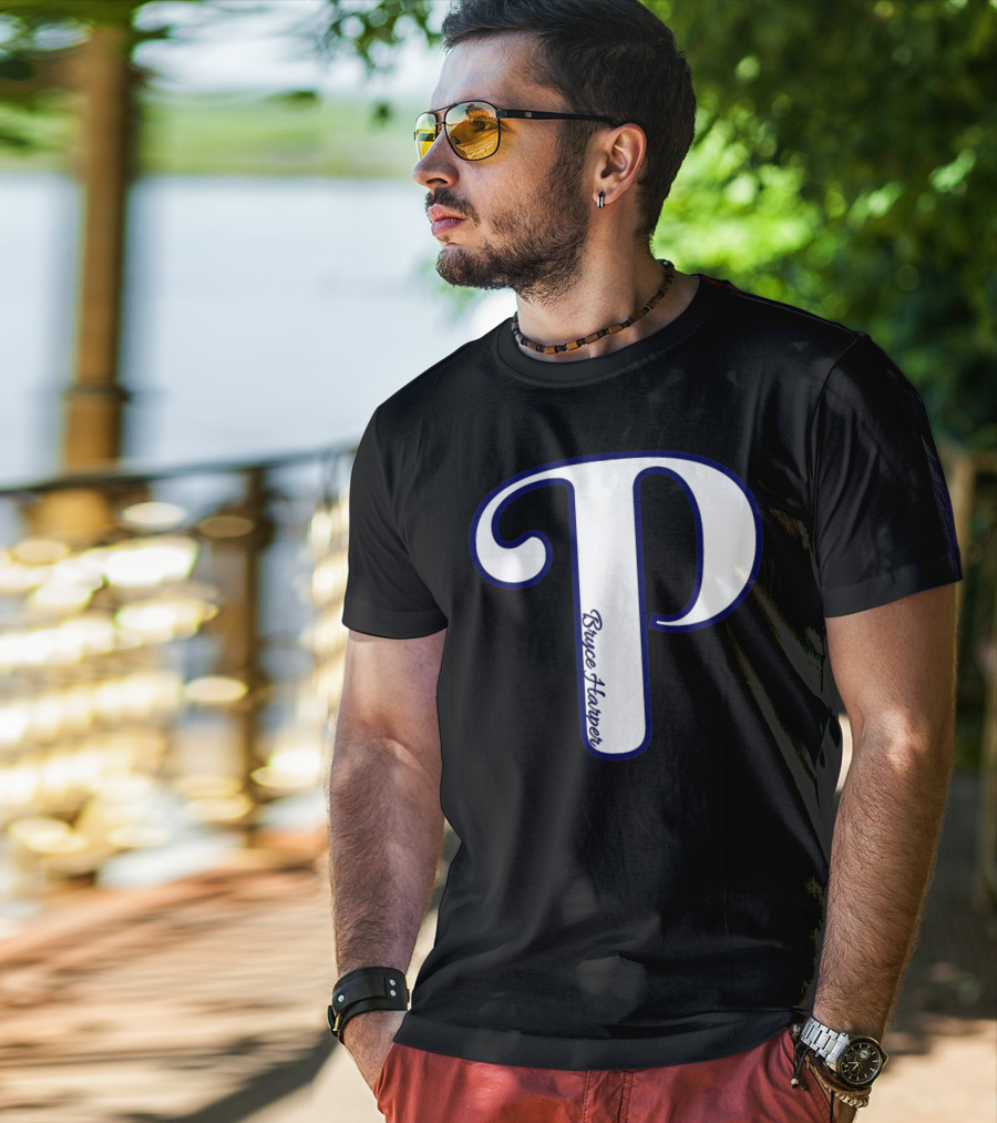 Bryce Harper Philadelphia Baseball Logo P T-Shirt