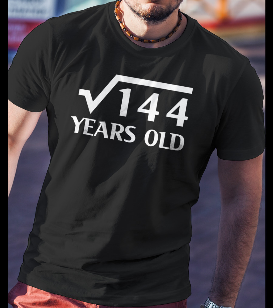 Square Root 144 Twelve Years Old Birthday T-Shirt