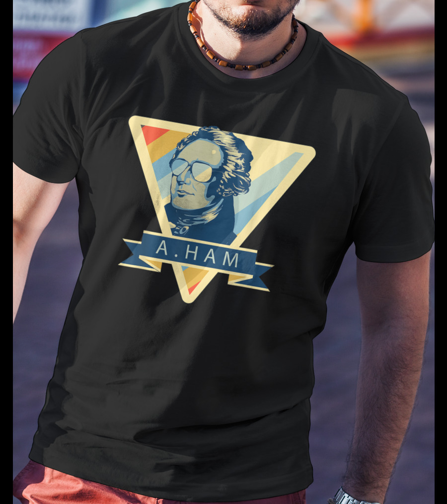 Alexander Hamilton A Ham Triangle Sunglasses Motif T-Shirt
